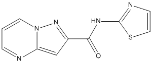 Molecular Structure of 676590-20-8 (Pyrazolo[1,5-a]pyrimidine-2-carboxamide, N-2-thiazolyl- (9CI))